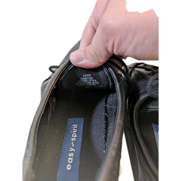 Easy Spirit ESMotion Anti-Gravity Black Leather Lace Up Oxford Sz 9.5NN - Picture 7 of 8